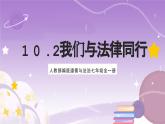 人教部编版道德与法治七年级全一册 10.2 我们与法律同行 课件