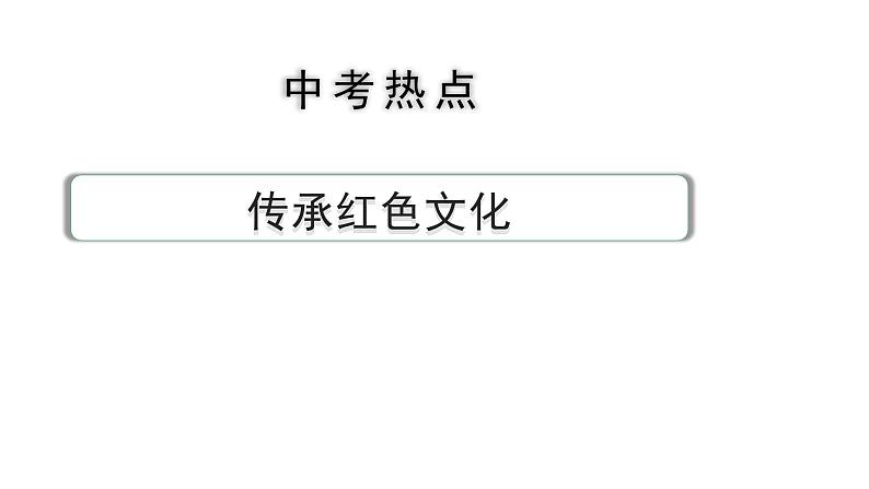 2024河北道法中考备考热点专题：传承红色文化（课件）第1页