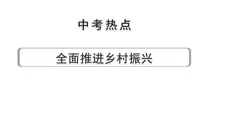 2024河北道法中考备考热点专题：全面推进乡村振兴（课件）第1页