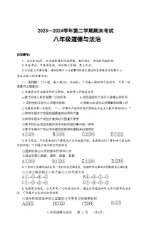 河南省濮阳市2023-2024学年八年级下学期7月期末道德与法治试题