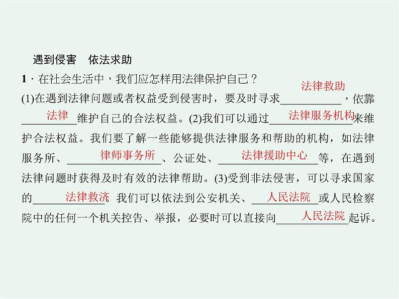人教版政治八年级上册第五课第三框《善用法律》课件+教案+课上练习题03