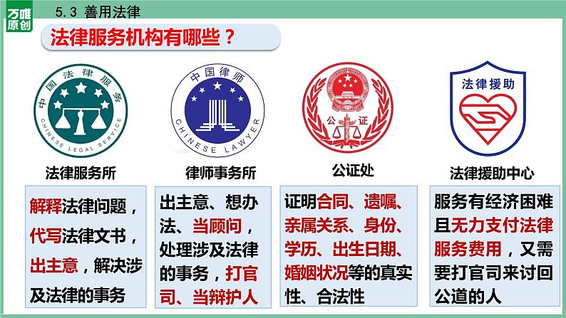 人教版政治八年级上册第五课第三框《善用法律》课件+教案+课上练习题06
