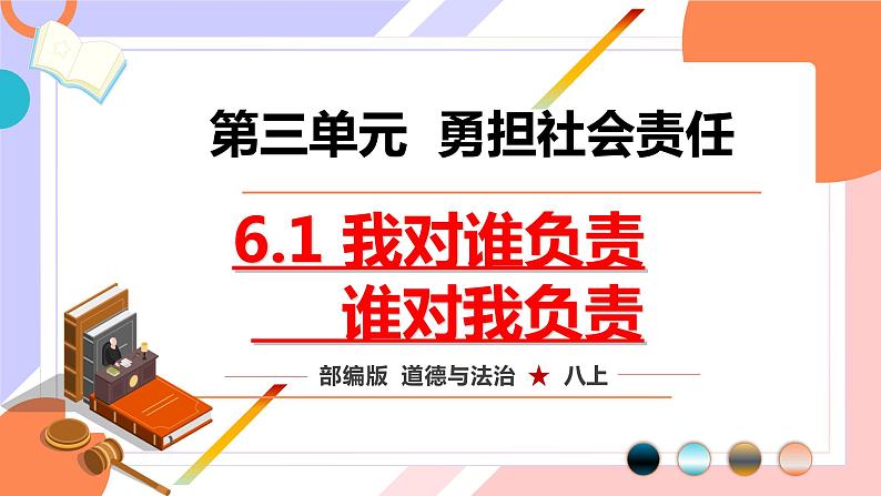 人教版政治 八年级上册第六课第一框《我对谁负责 谁对我负责》课件+教案+课上练习题01