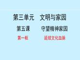 部编版九年级道德与法治上册课件 5.1 延续文化血脉