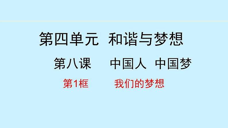 部编版九年级道德与法治上册课件 8.1 我们的梦想01