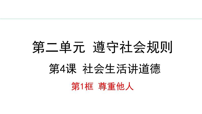 部编版八年级道德与法治上册课件 4.1 尊重他人01