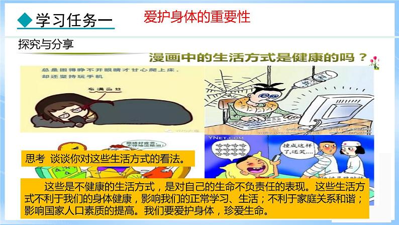 10.1 爱护身体(课件)-2024-2025学年统编版道德与法治(2024)七年级上册04