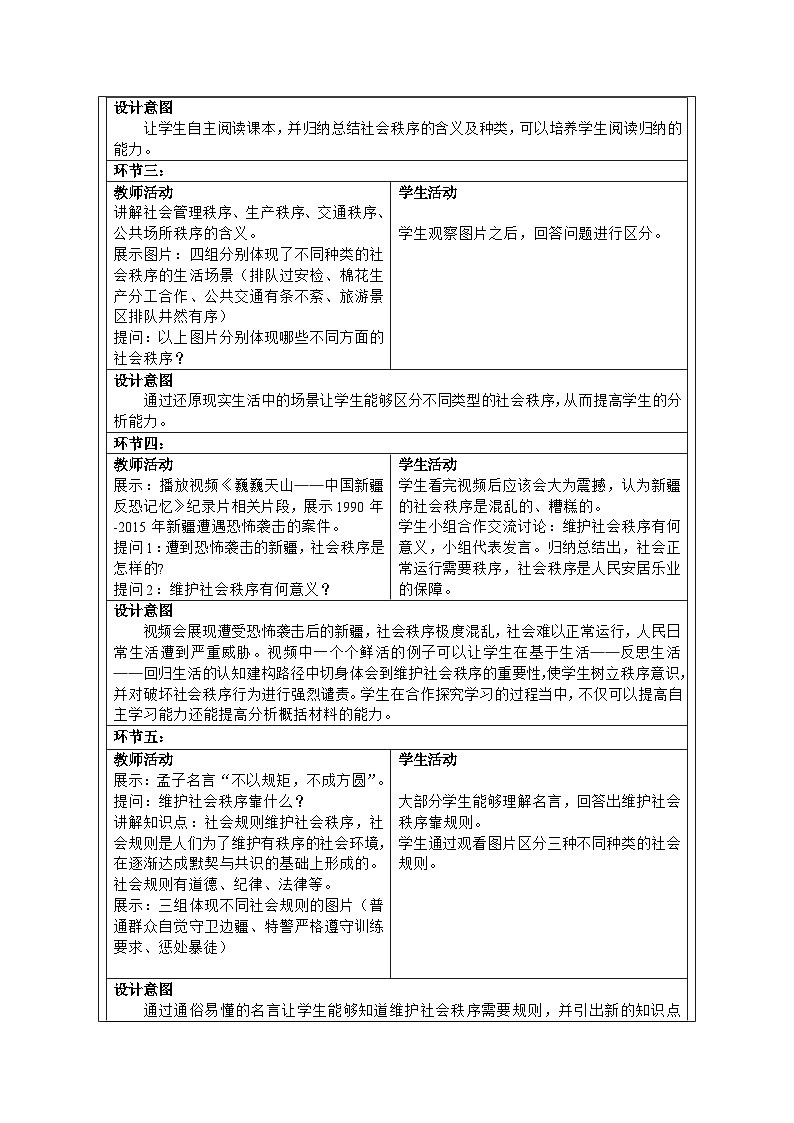 3.1维护秩序（表格式教学设计）.2024-2025学年八年级道德与法治上册（统编版）02