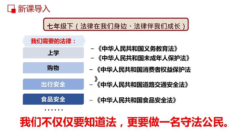 部编版道德与法治八年级上册 5.1  法不可违 同步课件03