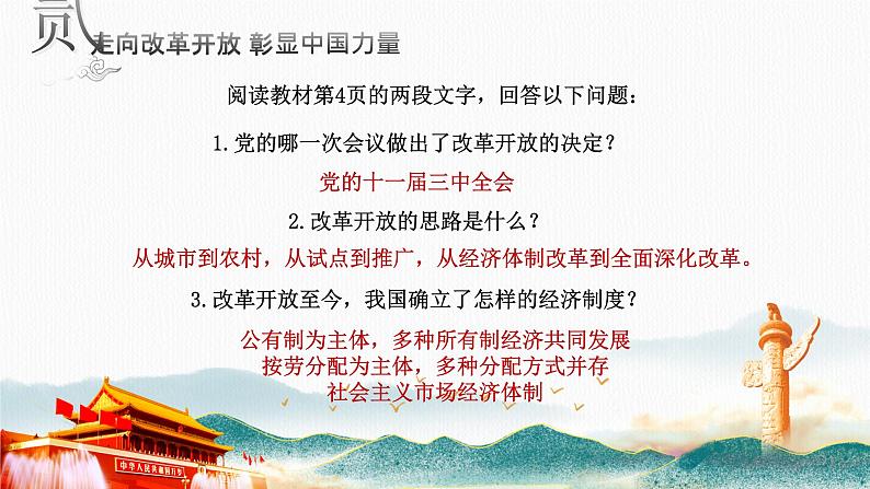 部编版道德与法治九年级上册 1.1坚持改革开放（教学课件+同步教案）08