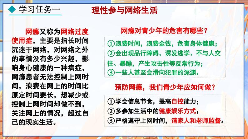 道德与法治 八年级上册  第1单元 2.2 合理利用网络 PPT课件08