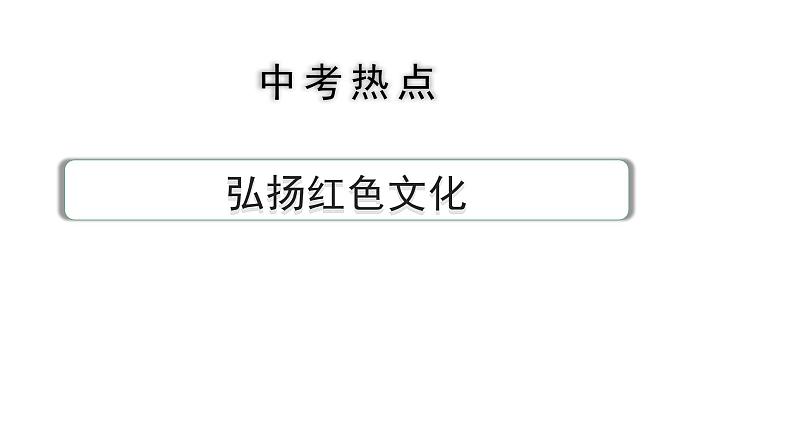 河南省2024年道法中考热点备考重难专题：弘扬红色文化（课件）第1页