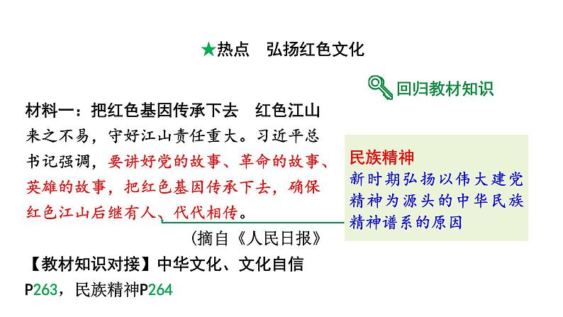 河南省2024年道法中考热点备考重难专题：弘扬红色文化（课件）第2页