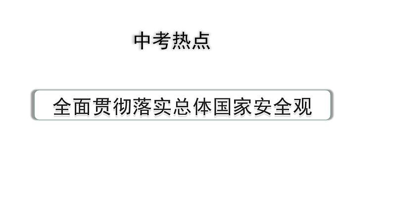 河南省2024年道法中考热点备考重难专题：全面贯彻落实总体国家安全观（课件）第1页