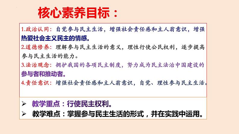 3.2 参与民主生活 课件-2024-2025学年统编版道德与法治九年级上册第3页