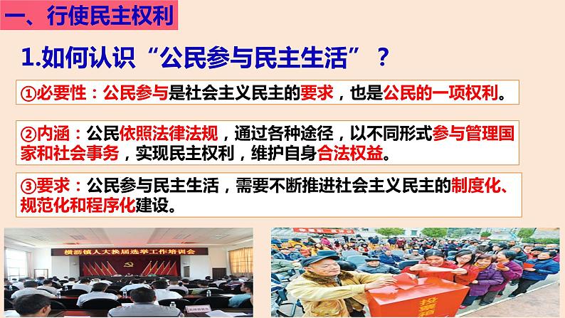 3.2 参与民主生活 课件-2024-2025学年统编版道德与法治九年级上册第7页