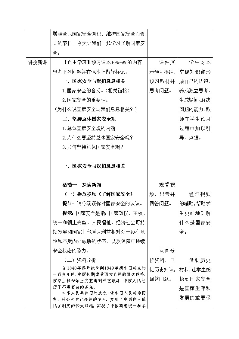 【新课标核心素养】道德与法治八上9.1认识总体国家安全观（课件+同步教案+视频素材）02