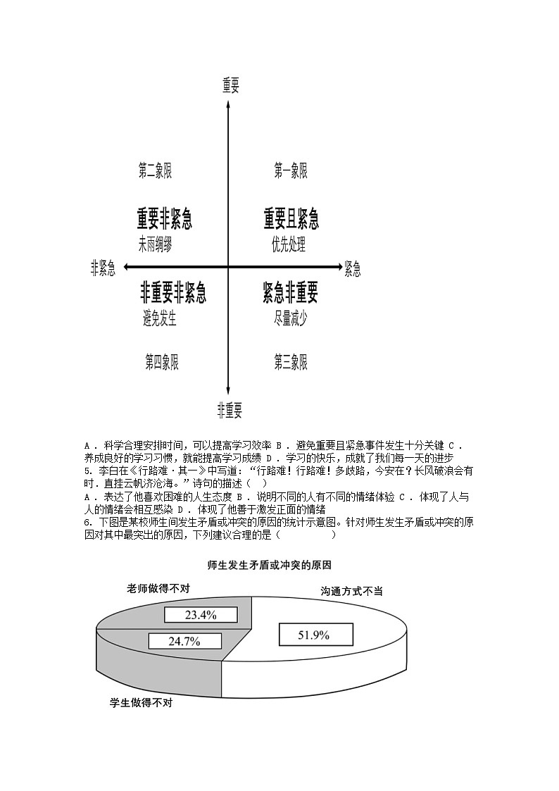 [政治][三模]广东省清远市连州中学2024年中考道德与法治三模试卷第2页
