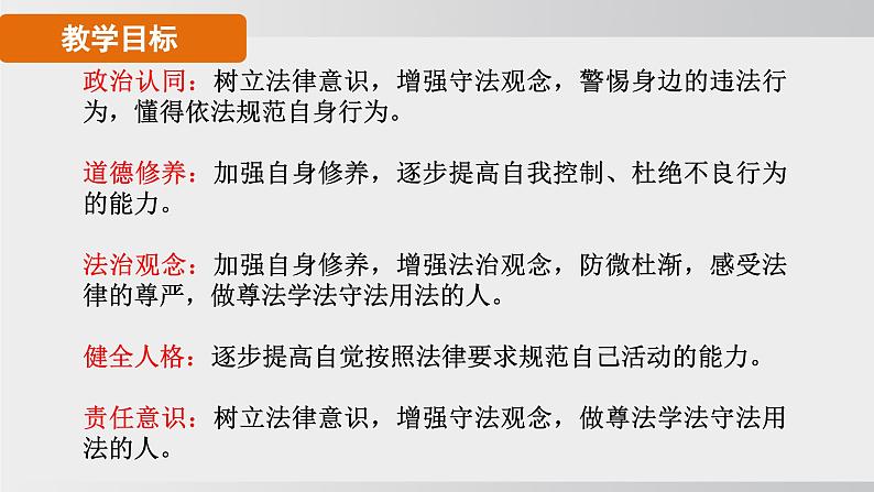 2024-2024学年部编版八年级上道德与法治课件 5.1法不可违第5页