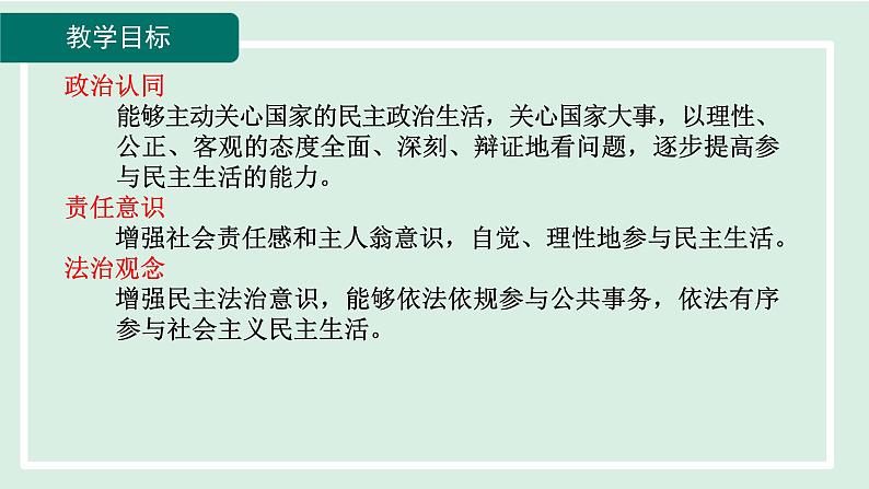 2024年秋部编版九年级上册道德与法治课件 3.2 参与民主生活02