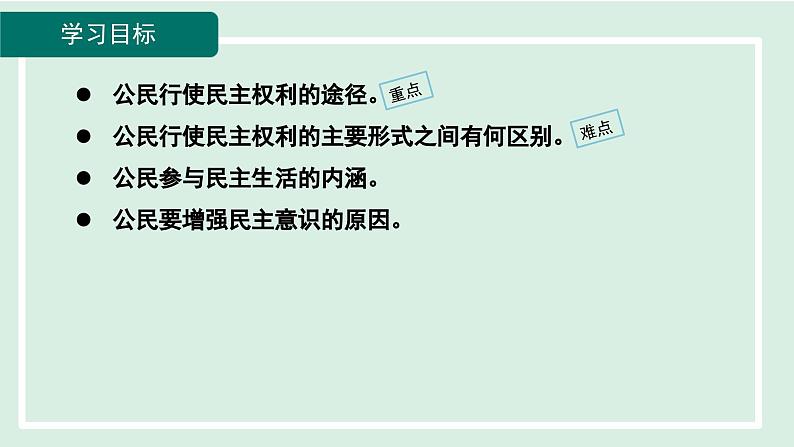 2024年秋部编版九年级上册道德与法治课件 3.2 参与民主生活06