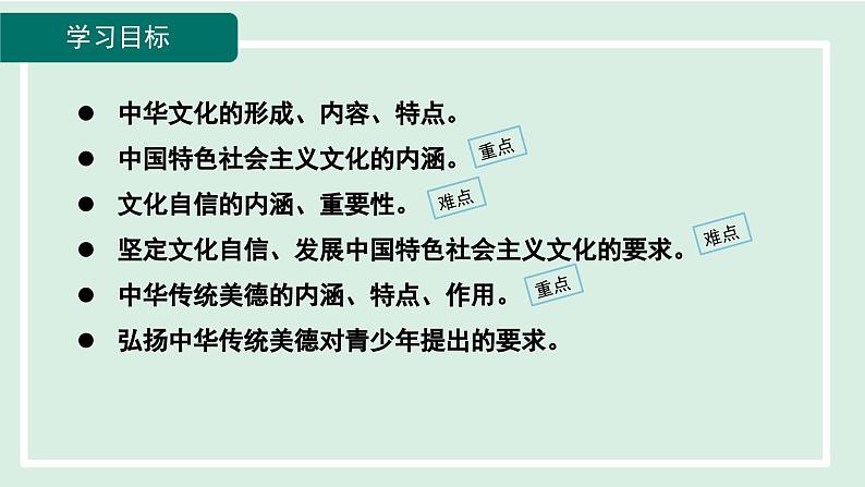 2024年秋部编版九年级上册道德与法治课件 5.1延续文化血脉第8页