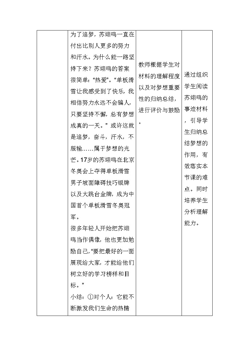 统编版（2024年新教材）七年级上册道德与法治第三课 梦想始于当下 教案教学设计（2课时）03