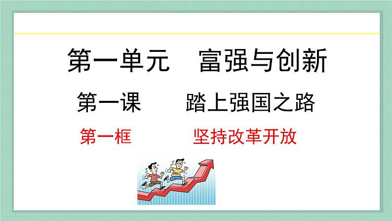 1.1 坚持改革开放-2024-2025学年道德与法治九年级上册同步备课高效课件（统编版）第1页