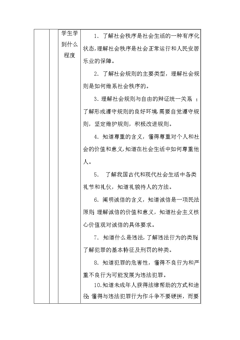 统编版八年级上册道德与法治第二单元遵守社会规则单元整体教学设计03