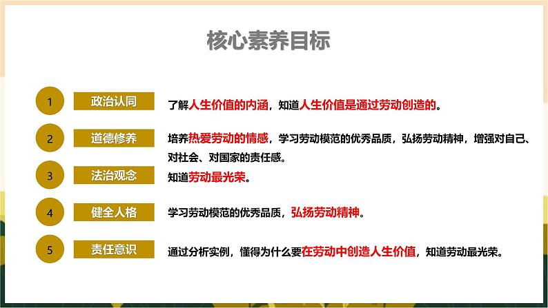 部编版初中道法7上 第四单元 追求美好人生 4.13.1 在劳动中创造人生价值 课件+教案+导学案+练习题02