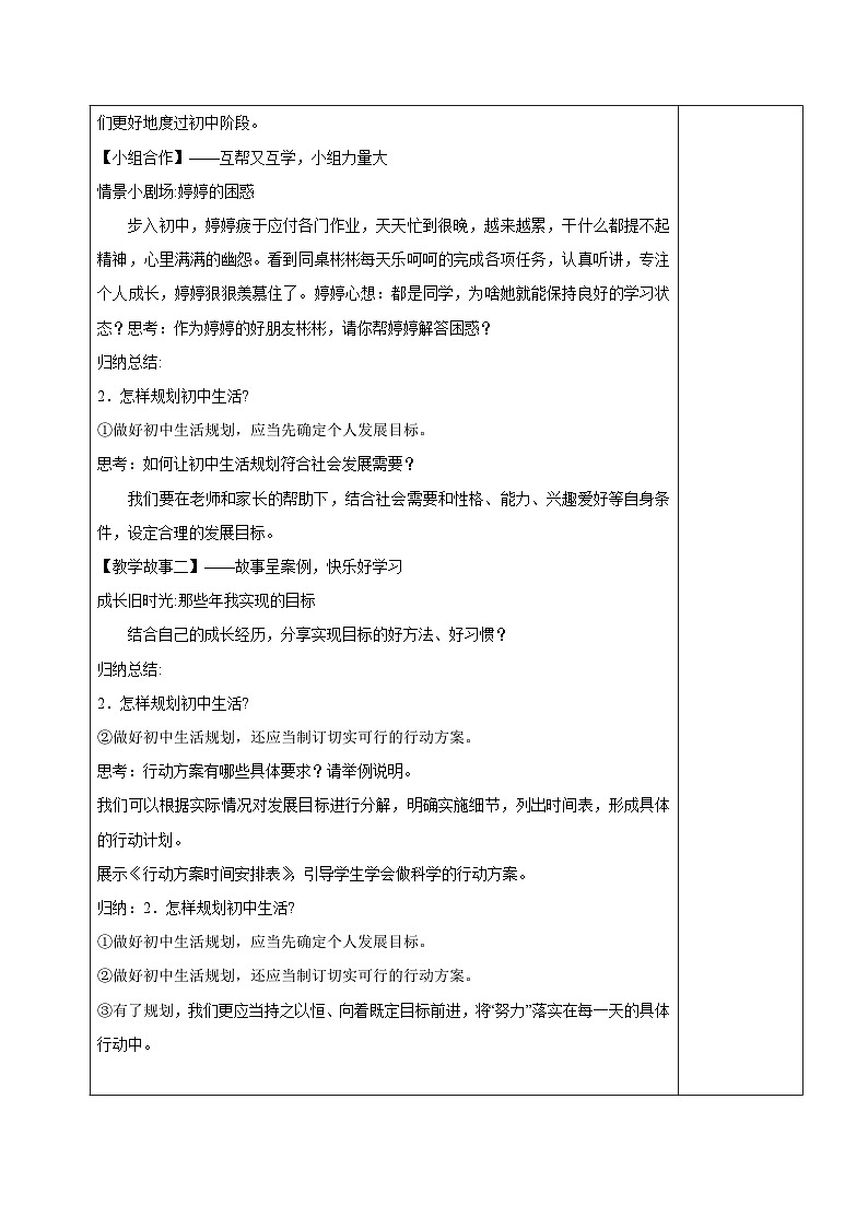 （人教版2024）七年级道德与法治上册 1.2  规划初中生活   同步课件（含视频）+教案+同步练习02