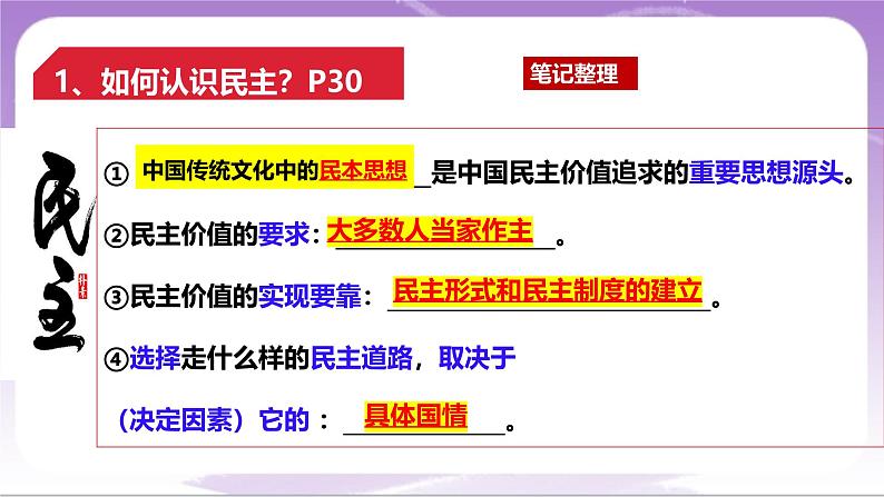 人教部编版道法九上3.1《生活在新型民主国家》课件07