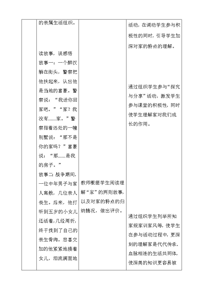 统编版（2024新版）七年级上册道德与法治4.1《家的意味》教学设计03