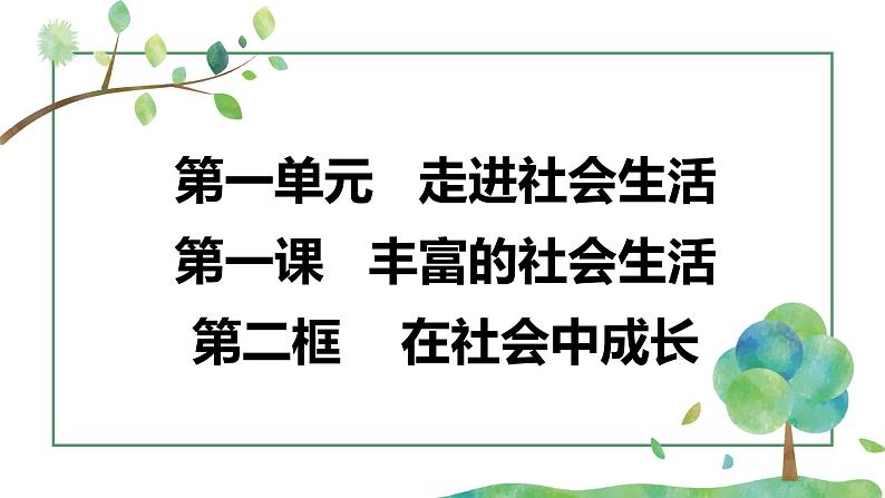 1.2 在社会中成长（课件）-2024-2025学年八年级道德与法治上册 （统编版2024）02