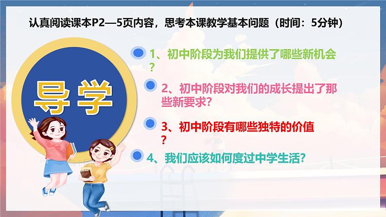 2024-2025学年统编版道德与法治七年级上册  1.1 奏响中学序曲 课件04