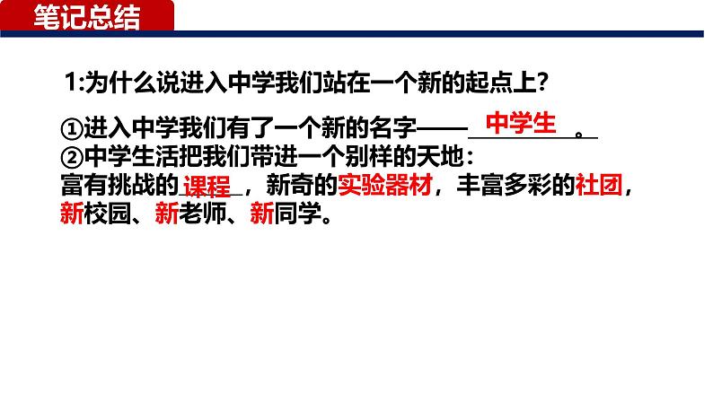 2024-2025学年统编版道德与法治七年级上册 1.1 奏响中学序曲 课件08