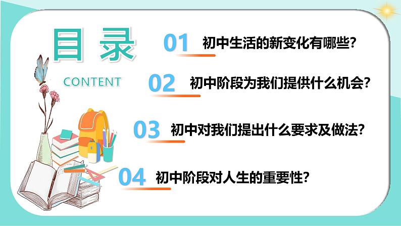 2024-2025学年统编版道德与法治七年级上册 1.1 奏响中学序曲 课件05