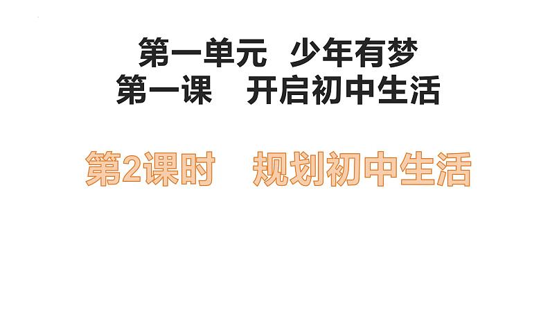 2024-2025学年统编版道德与法治七年级上册 1.2 规划初中生活 课件02