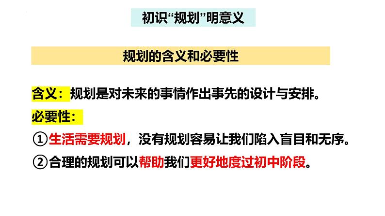 2024-2025学年统编版道德与法治七年级上册 1.2 规划初中生活 课件05