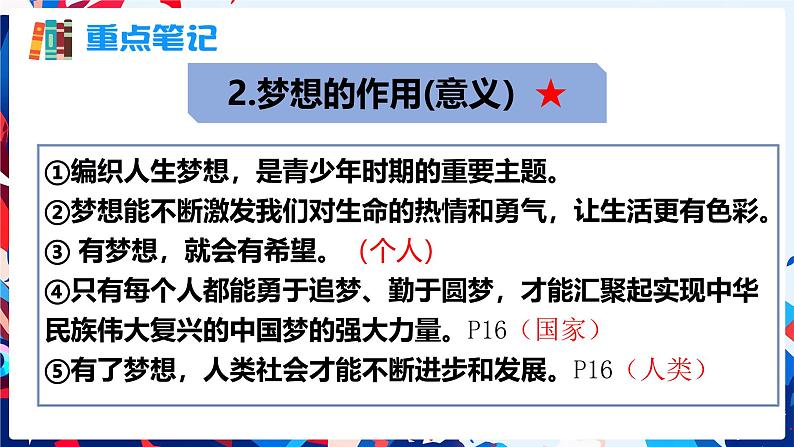 3.1 做有梦想的少年（同步课件）2024-2025学年七年级道德与法治上册同步课堂（新版）08