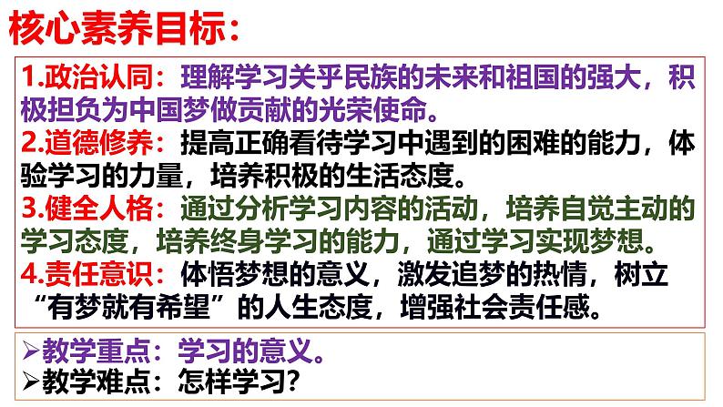 3.2 学习成就梦想 课件-2024-2025学年统编版道德与法治七年级上册04