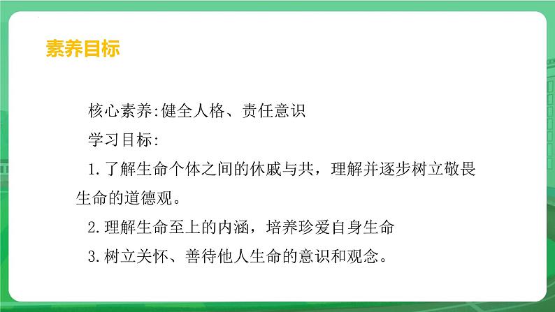 8.2 敬畏生命 课件-2024-2025学年统编版道德与法治七年级上册03