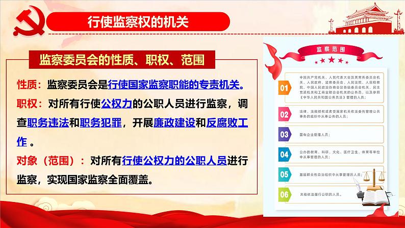 部编版八年级道德与法治下册6.4《国家监察机关》精美课件第5页