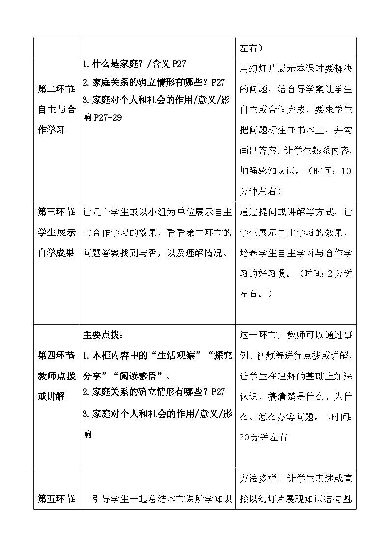 统编版（2024新版）七年级上册道德与法治第四课《幸福和睦的家庭》教学设计02