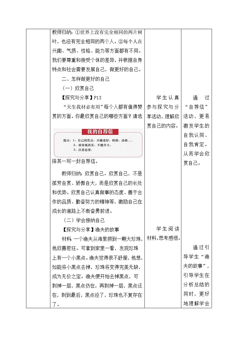 统编版（2024）七年级上册道德与法治2.2《做更好的自己》教案第3页