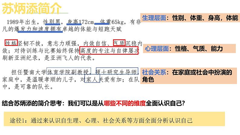 2.1 认识自己 课件  -2024-2025学年七年级道德与法治上册（统编版2024）07