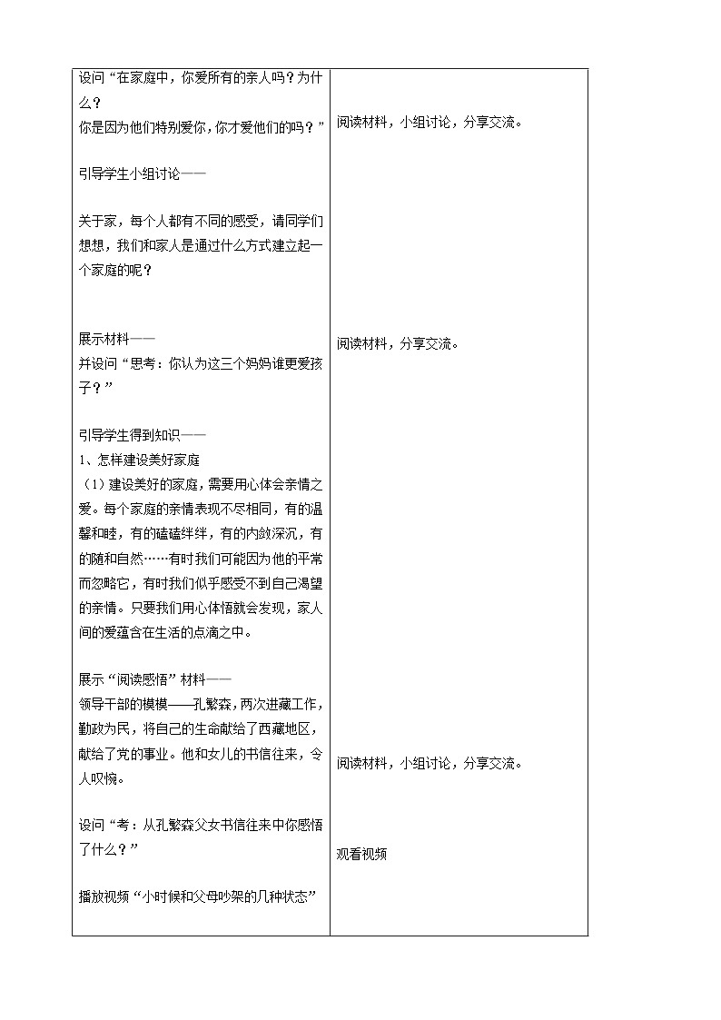 4.2让家更美好-2024-2025学年七年级道德与法治上册单元同步教学设计（统编版2024新教材）03