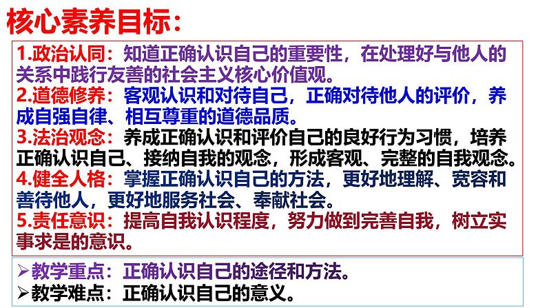 2024-2025学年统编版道德与法治七年级上册：2.1 认识自己 课件第3页