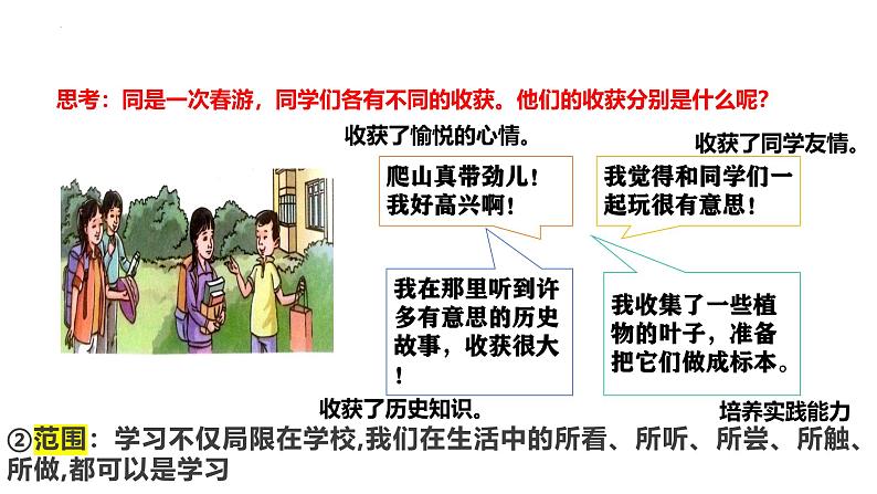 道德与法治七年级上册学年统编版（2024）3.2《学习成就梦想》课件第3页