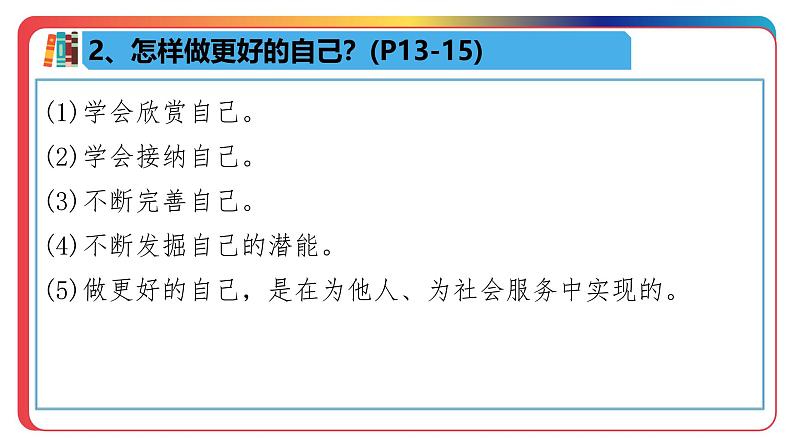 道德与法治七年级上册学年统编版（2024）2.2《做更好的自己》课件上册04